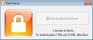 KeyFreeze 可以鎖住鍵盤及滑鼠的免費工具