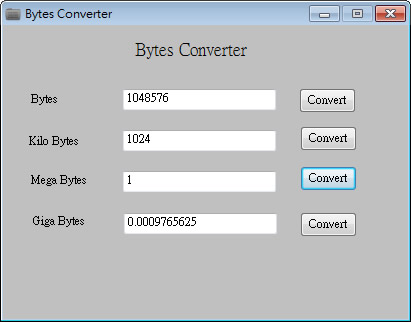 Bytes Converter 電腦單位輕鬆換算(免安裝)