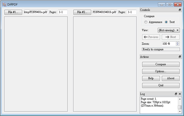 DiffPDF 免費 PDF 內容比對工具（免安裝）