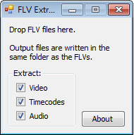 FLV Extract 分離 flv 檔案中的影片與背景音樂﹝免安裝﹞