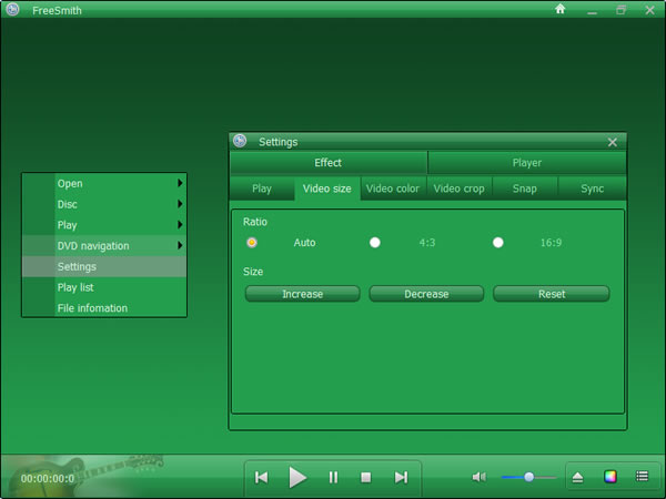 FreeSmith Video Player 免費影音播放器，免安裝額外解碼器，支援音樂、影片、DVD 及藍光(blu-ray)播放