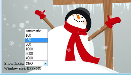 Let It Snow 讓 IE 瀏覽器也下起雪來了