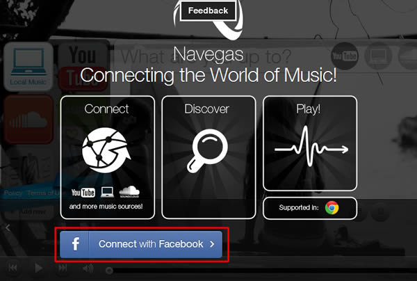 Navegas 網頁音樂播放器，可播放本機或 Youtube 上的音樂