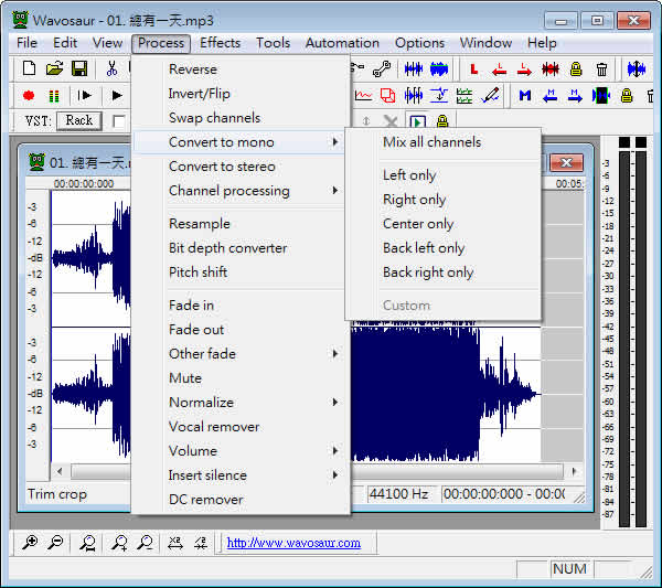 Wavosaur 免費的音頻檔案編輯工具(免安裝)