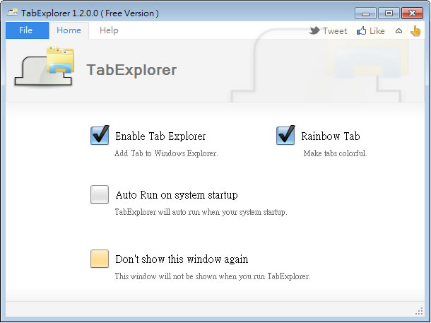 TabExplorer 替檔案總管加上分類索引標籤