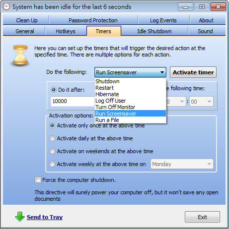 SleepWalker 可定時自動關機、重啟、清理的免費應用程式