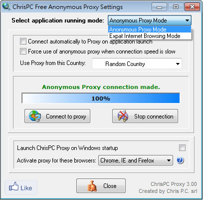 ChrisPC Free Anonymous Proxy 免費、匿名的 Proxy 代理伺服器工具