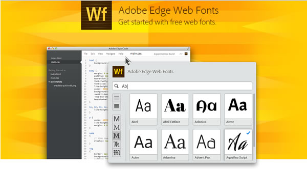 在網頁裡使用 Adobe 所推出的 Edge Web Fonts 免費網頁字型服務