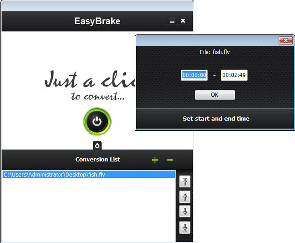 EasyBrake 將影片轉為 MP4 或 MKV 檔案格式