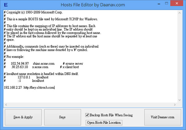 Hosts File Editor -  Windows Hosts 文件編輯器