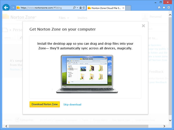 Norton Zone Cloud Sharing - Norton 所推出免費的雲端硬碟