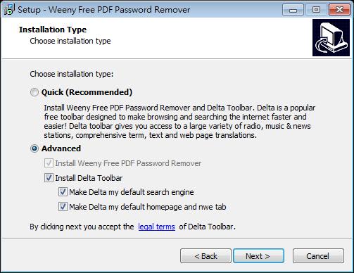 Weeny Free PDF Password Remover 移除 PDF 文件的中的保全設置