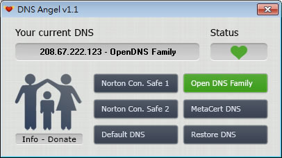 Dns Angel 利用 DNS 避免小孩接觸不適當的資訊(免安裝)