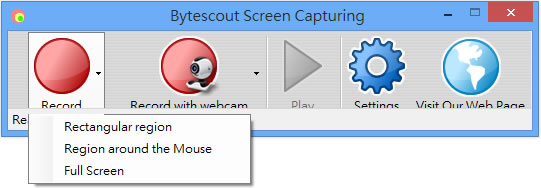 Bytescout Screen Capturing 螢幕錄影免費軟體