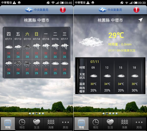 生活氣象 - 中央氣象局所提供的氣象行動秘書（iPhone, Android）