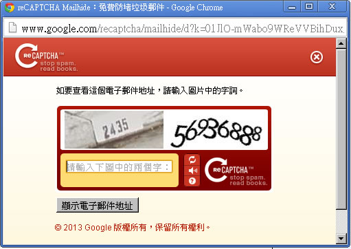 讓 Google 的 reCAPTCHA 保護在網頁上公布的電子郵件地址