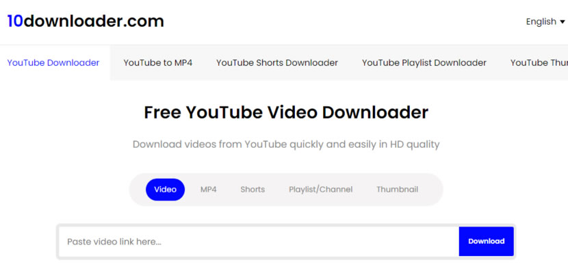 10downloader 免費 YouTube 影片下載工具兼容 000tube 網址