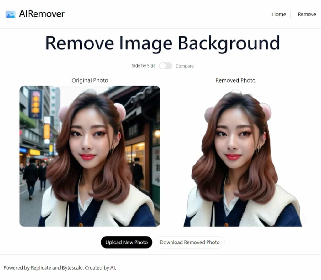 AIRemover：圖片背景移除免費 AI 工具，免註冊無使用次數限制